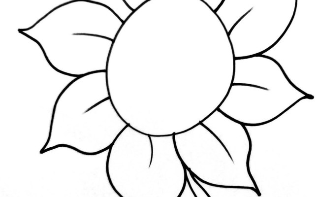 Detail Gambar Bunga Matahari Yang Belum Di Warnai Nomer 11