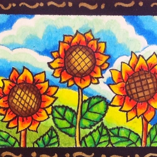 Detail Gambar Bunga Matahari Yang Sudah Diwarnai Nomer 53