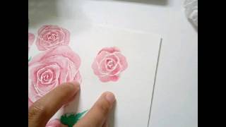 Detail Gambar Bunga Mawar Cat Air Nomer 22