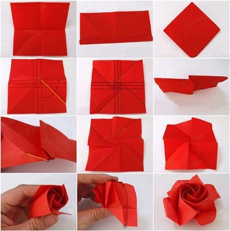 Detail Gambar Bunga Mawar Dari Kertas Origami Nomer 2