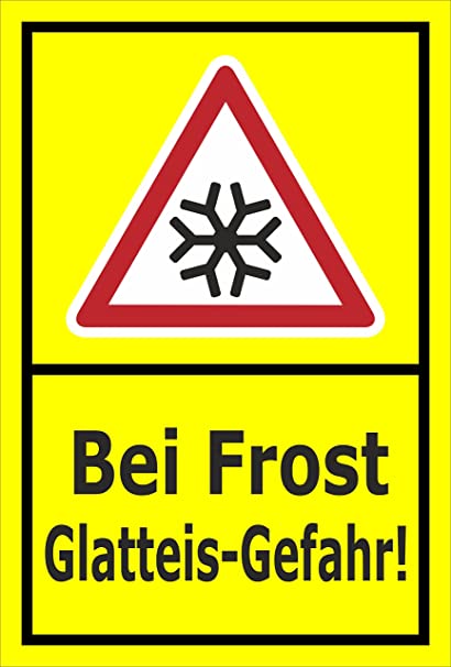 Detail Schild Vorsicht Glatteis Nomer 15