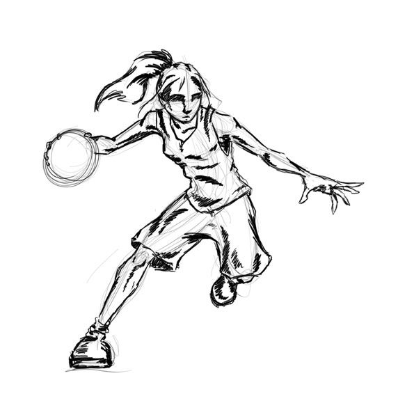 Detail Basketball Pictures To Draw Nomer 18