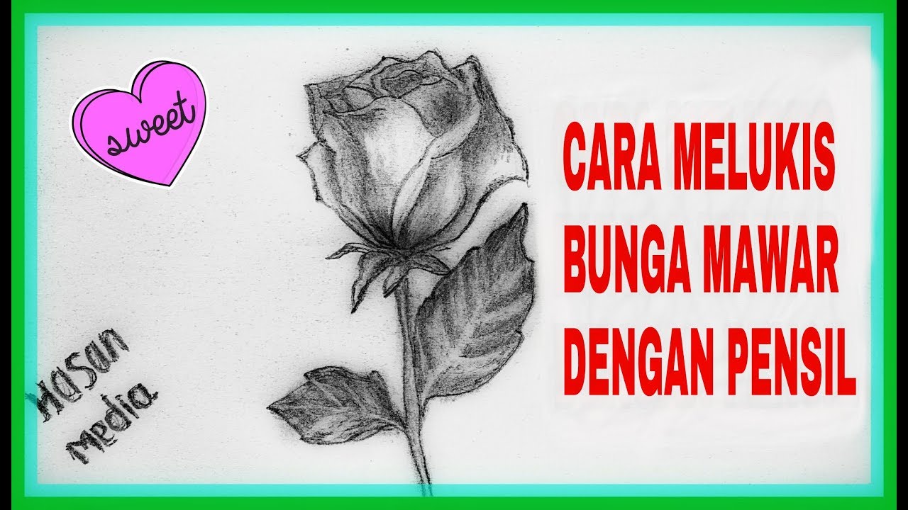 Detail Gambar Bunga Mawar Lukisan Pensil Nomer 43