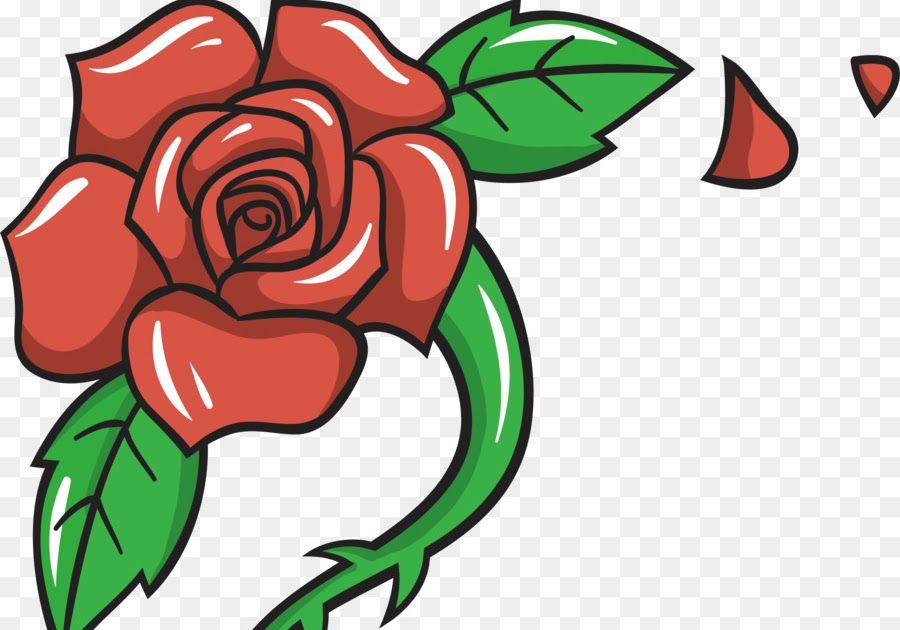 Detail Gambar Bunga Mawar Merah Kartun Nomer 5