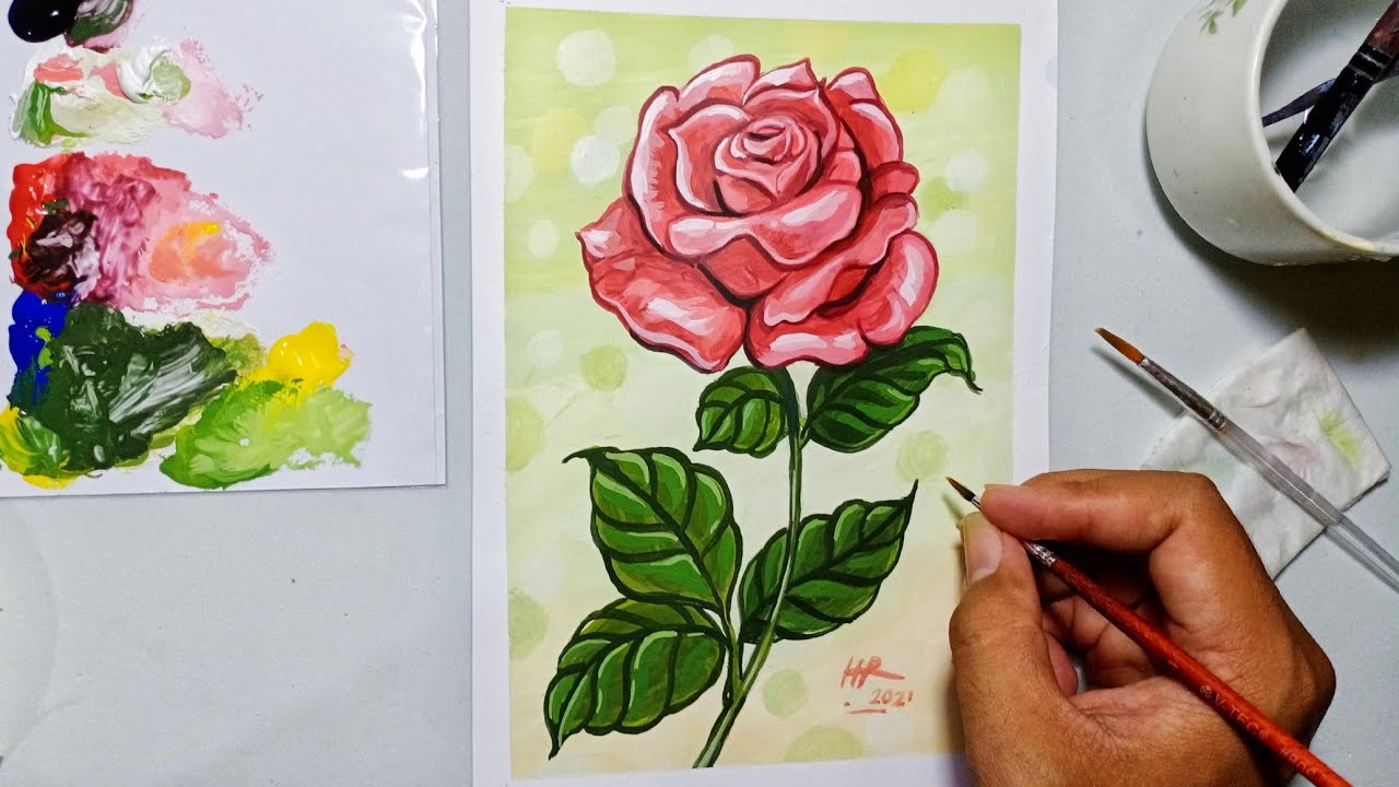Detail Gambar Bunga Mawar Paling Mudah Nomer 21