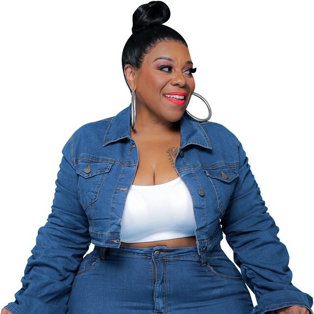 Detail Plus Size Model Jeans Nomer 9