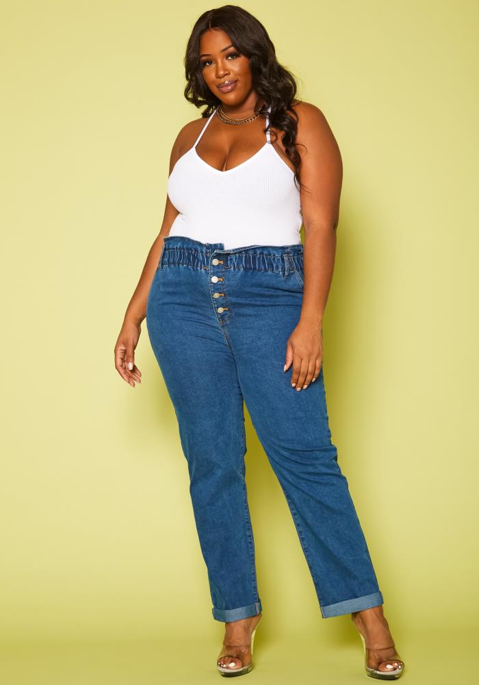 Detail Plus Size Model Jeans Nomer 10