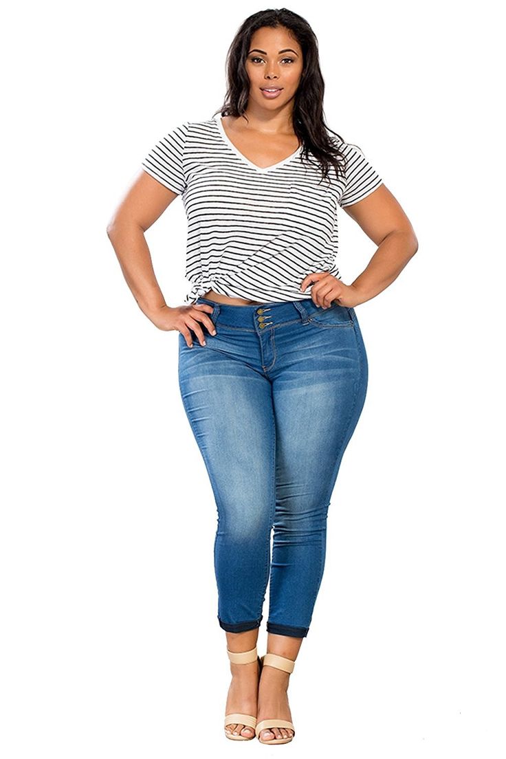 Detail Plus Size Model Jeans Nomer 11