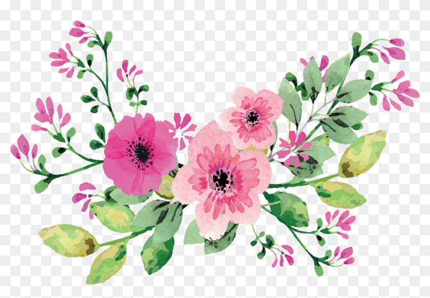 Detail Gambar Bunga Pink Png Gambar Watercolor Png Nomer 46