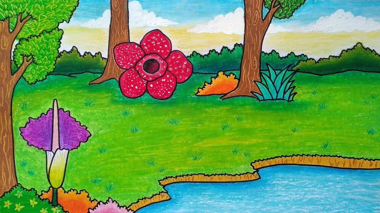 Detail Gambar Bunga Raflesia Pakai Pensil Nomer 11