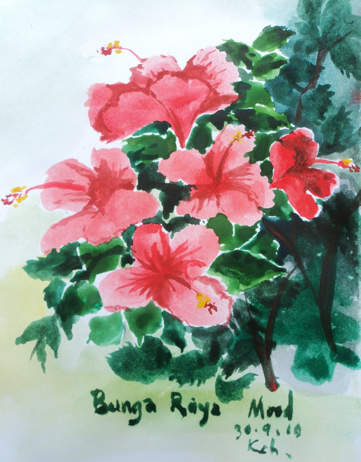 Detail Gambar Bunga Raya Lukisan Nomer 20