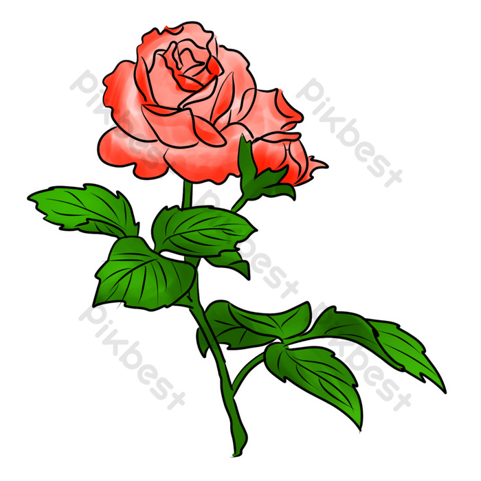 Detail Gambar Bunga Rose Kartun Nomer 5