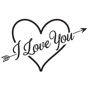 Detail Love You Schriftzug Nomer 4