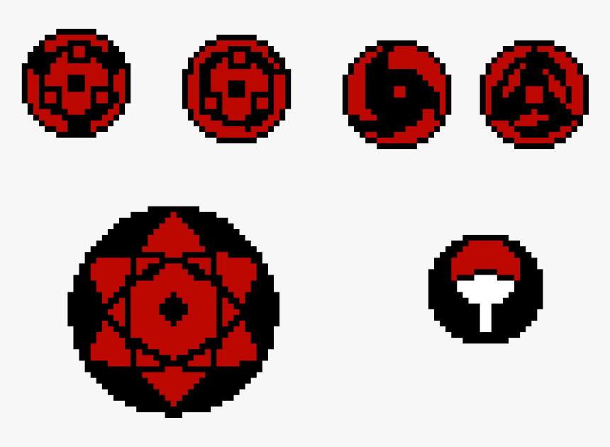 Detail Pixel Art Sharingan Nomer 10