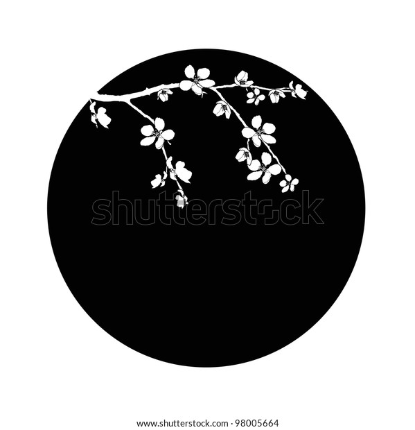 Detail Gambar Bunga Sakura Hitam Putih Nomer 16