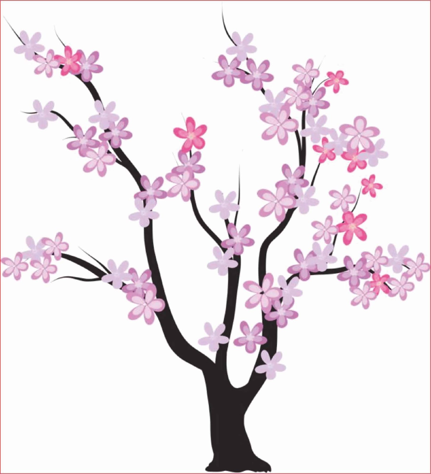 Detail Gambar Bunga Sakura Yg Mudah Digambar Nomer 12