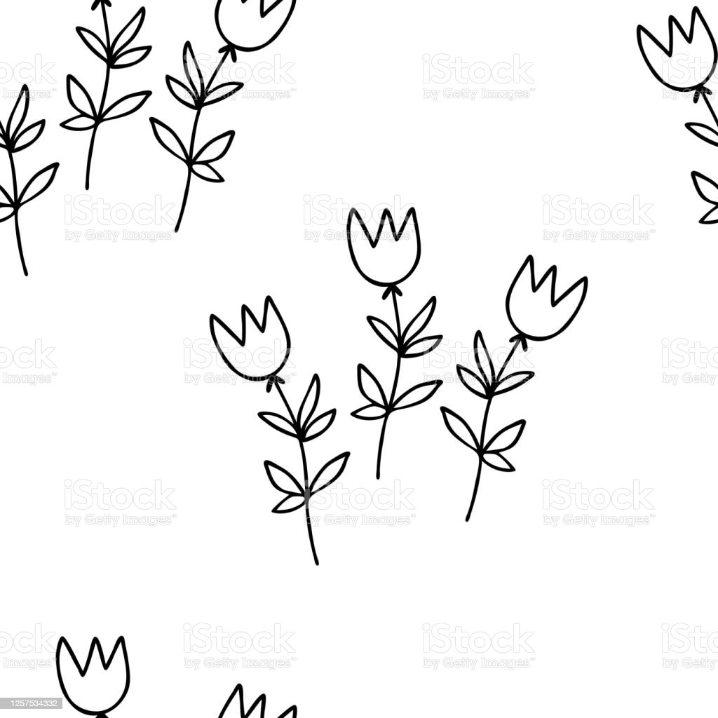 Detail Gambar Bunga Simple Hitam Putih Nomer 50