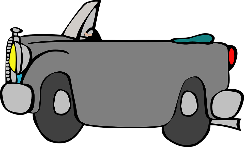 Grey Car Cartoon - KibrisPDR