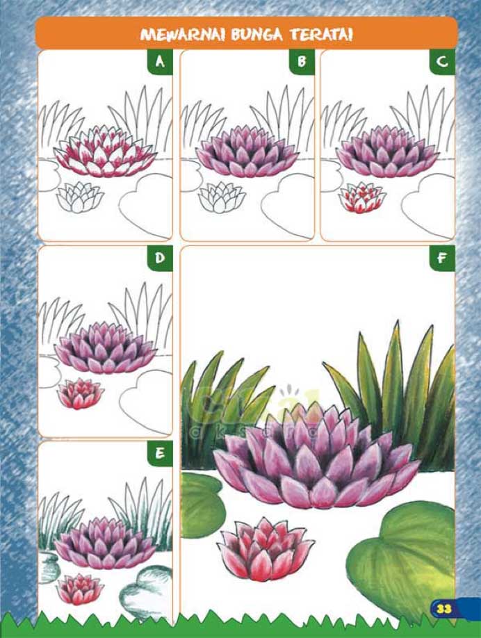 Detail Gambar Bunga Teratai Mewarnai Nomer 34