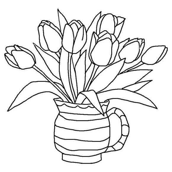 Detail Gambar Bunga Tulip Anak Tk Nomer 43