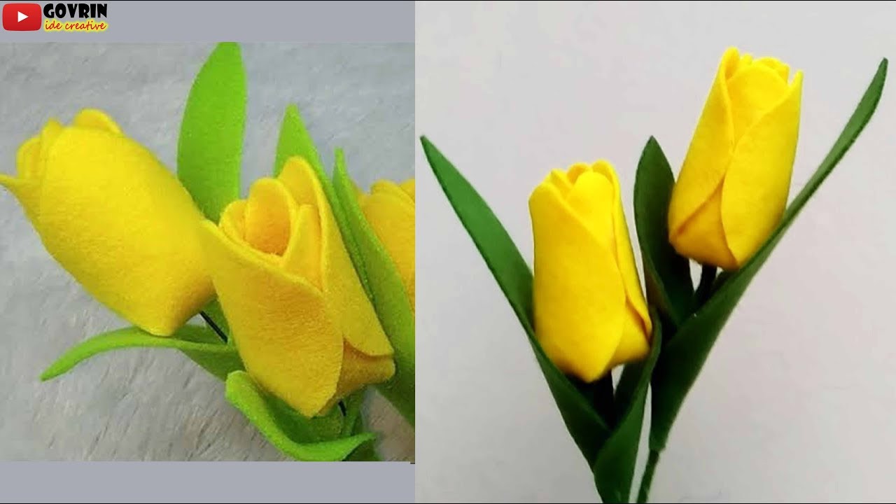 Detail Gambar Bunga Tulip Dari Kain Flanel Nomer 3
