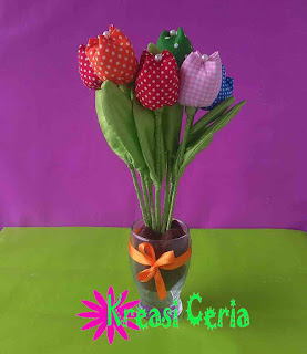 Detail Gambar Bunga Tulip Dari Kain Flanel Nomer 32