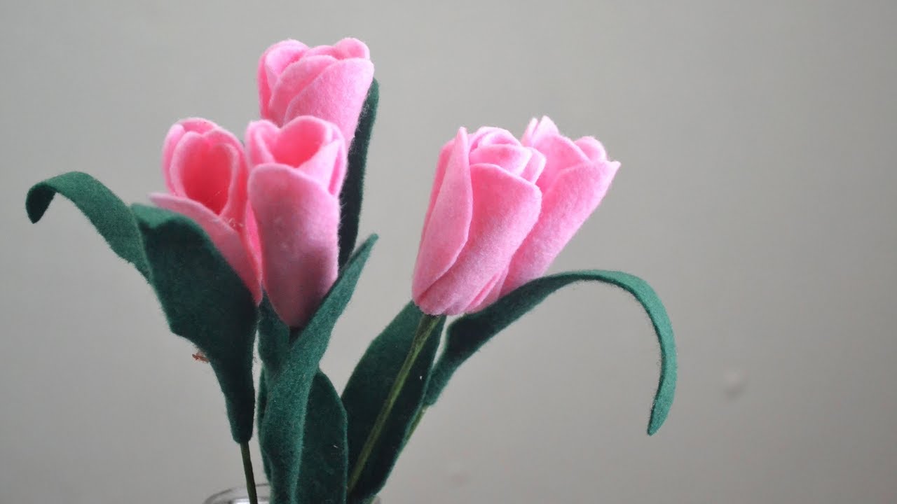 Detail Gambar Bunga Tulip Dari Kain Flanel Nomer 7