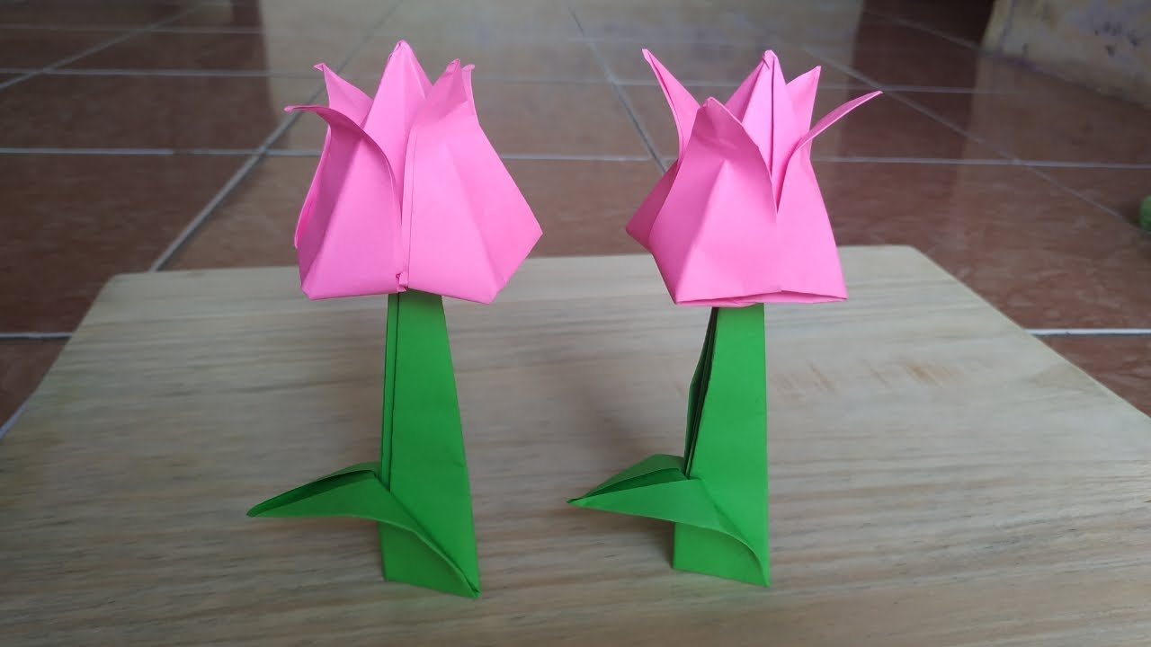 Download Gambar Bunga Tulip Dari Kertas Origami Nomer 18