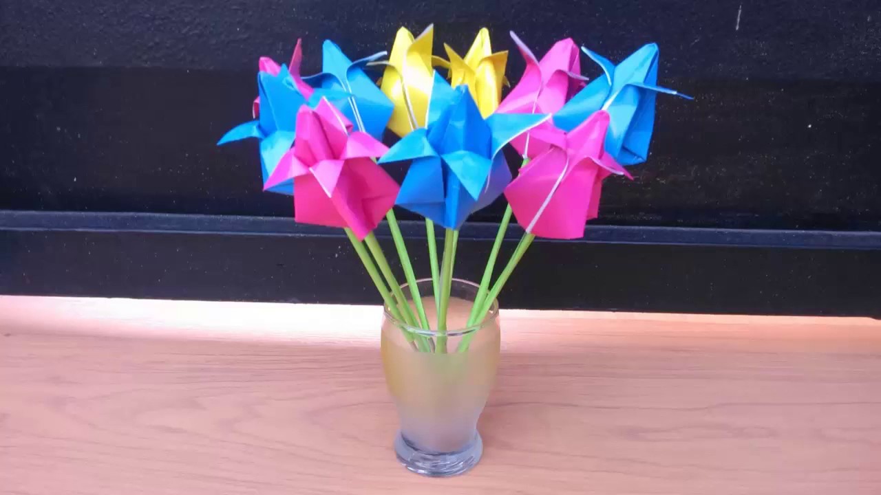 Download Gambar Bunga Tulip Dari Kertas Origami Nomer 4