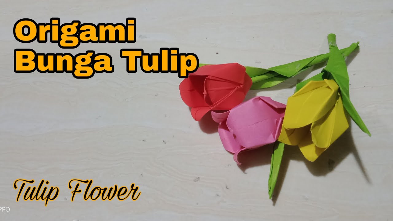 Detail Gambar Bunga Tulip Dari Kertas Origami Nomer 27