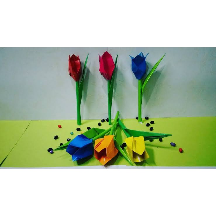 Detail Gambar Bunga Tulip Dari Kertas Origami Nomer 41