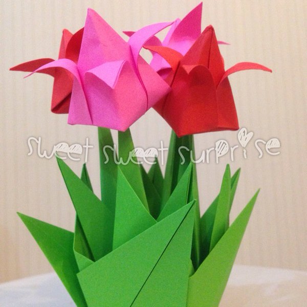 Detail Gambar Bunga Tulip Dari Kertas Origami Nomer 45