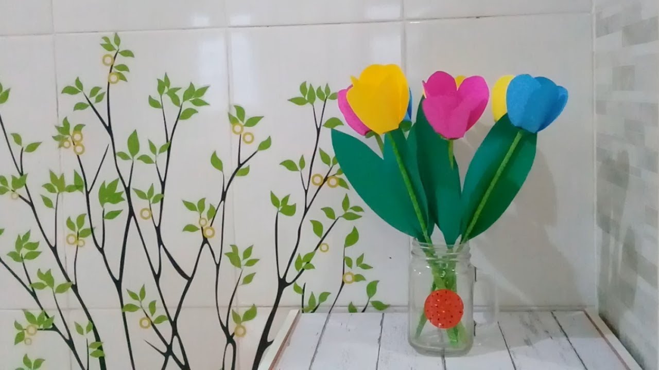 Download Gambar Bunga Tulip Dari Kertas Origami Nomer 46