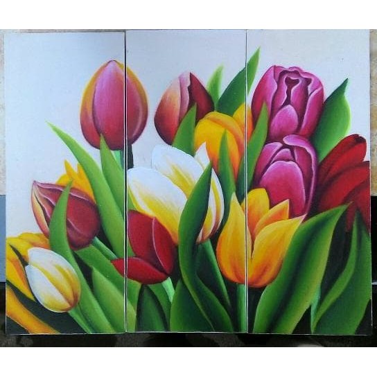 Detail Gambar Bunga Tulip Di Kanvas Nomer 11