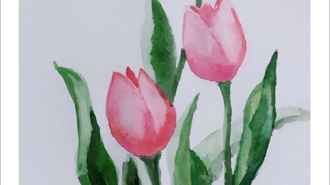 Detail Gambar Bunga Tulip Di Kanvas Nomer 3