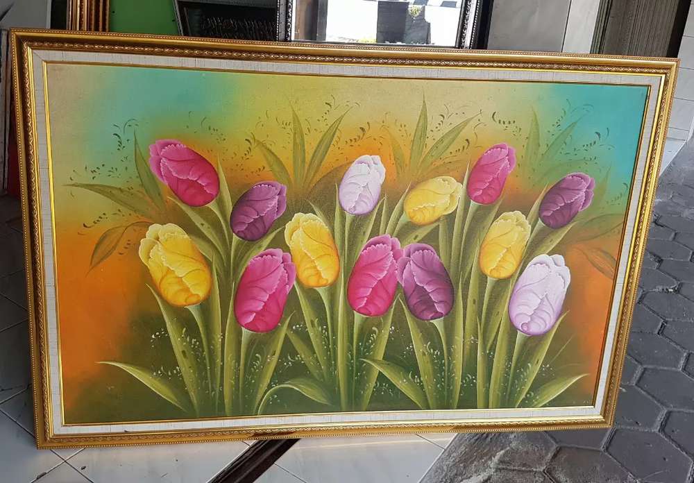 Detail Gambar Bunga Tulip Di Kanvas Nomer 29