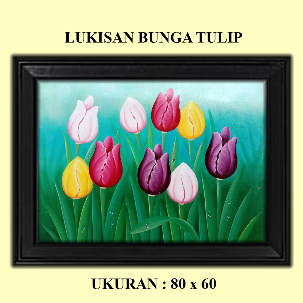 Detail Gambar Bunga Tulip Di Kanvas Nomer 32