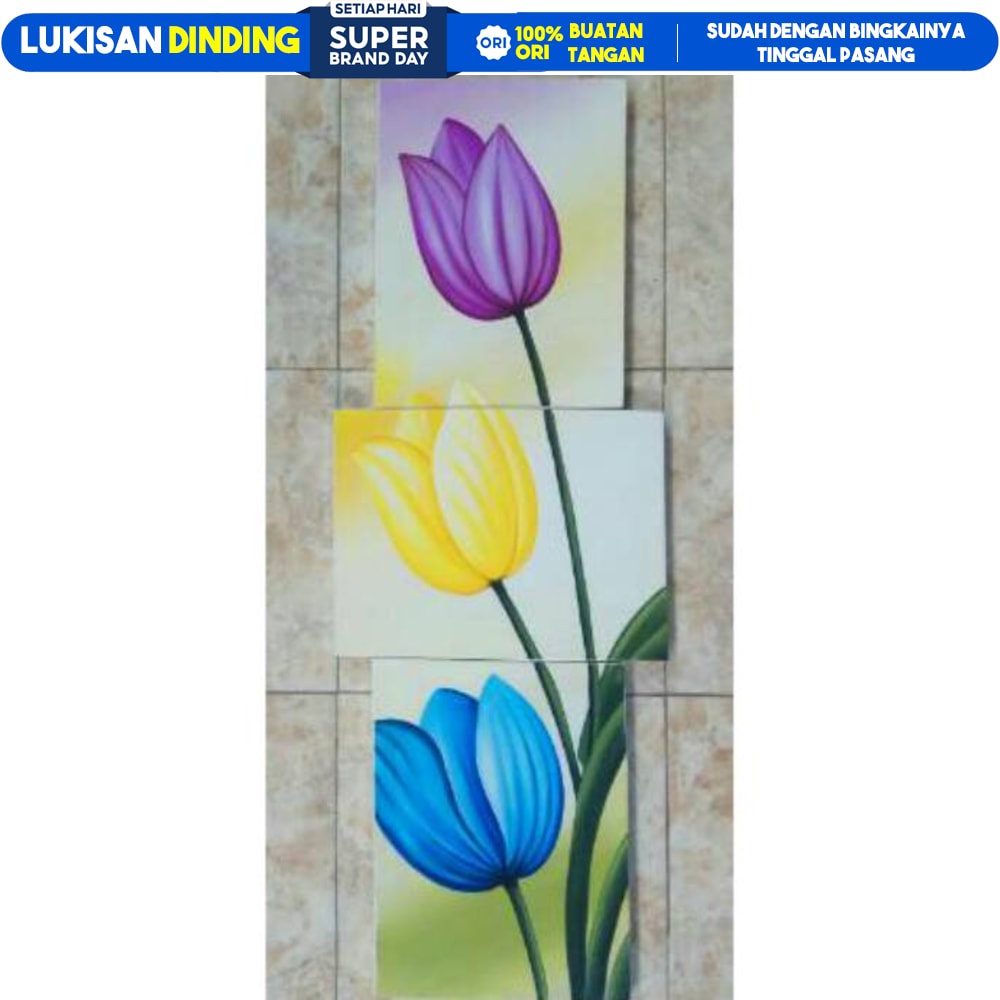 Detail Gambar Bunga Tulip Di Kanvas Nomer 40