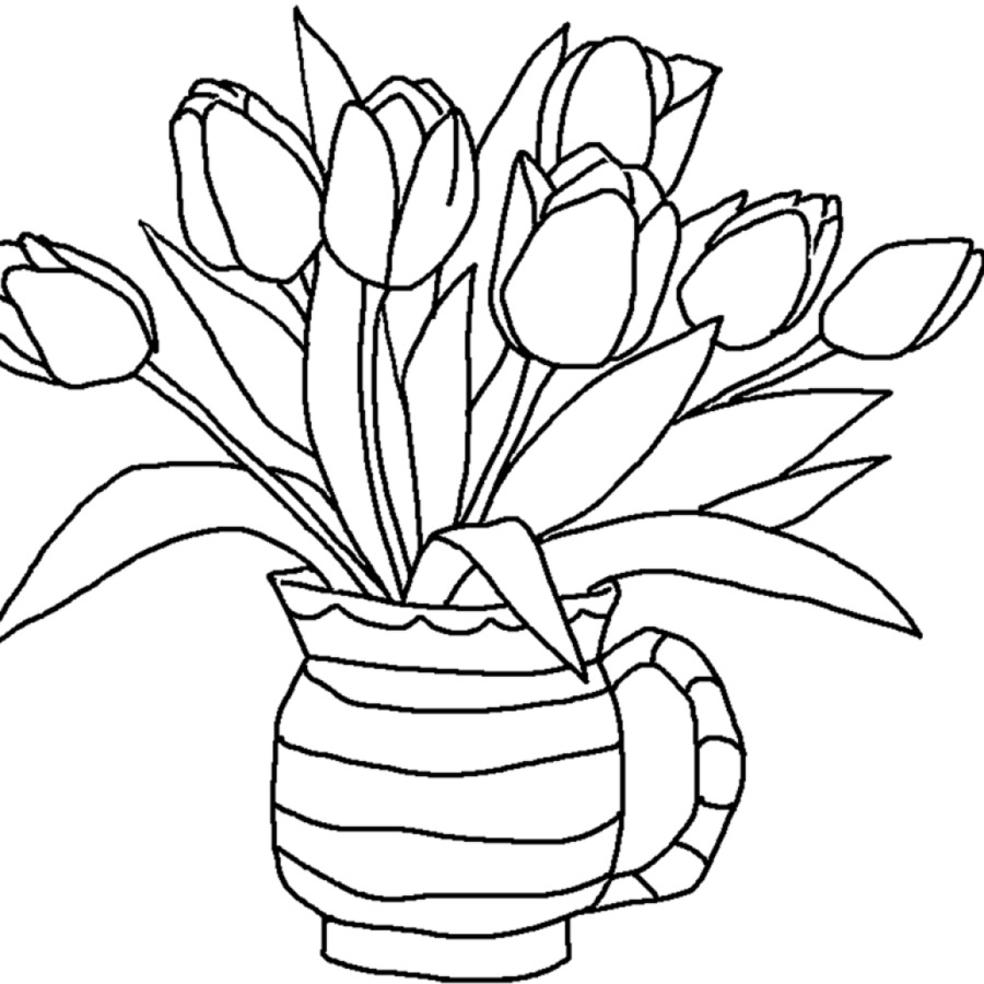 Detail Gambar Bunga Tulip Mewarnai Nomer 49