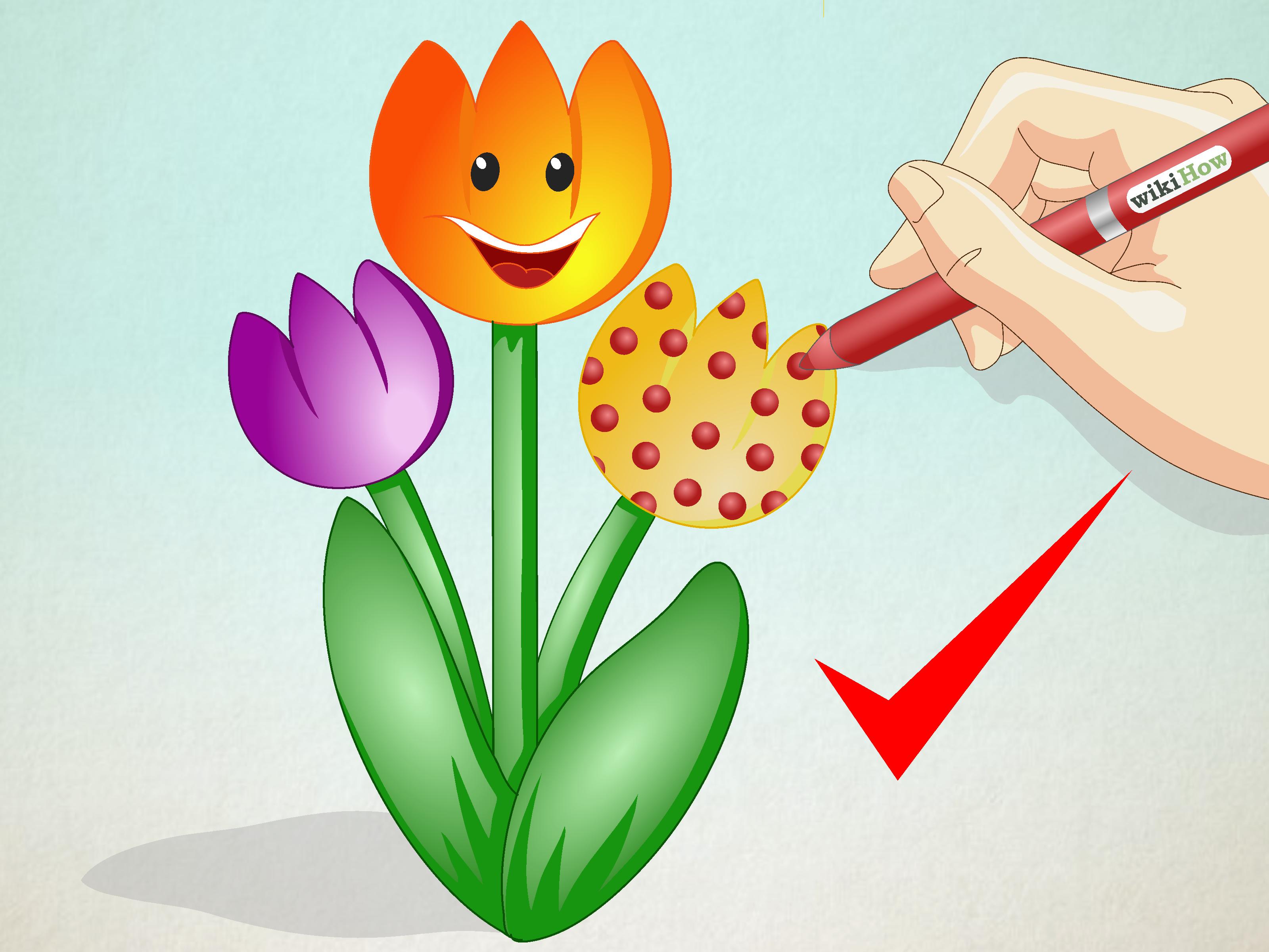 Detail Gambar Bunga Tulip Simple Nomer 5