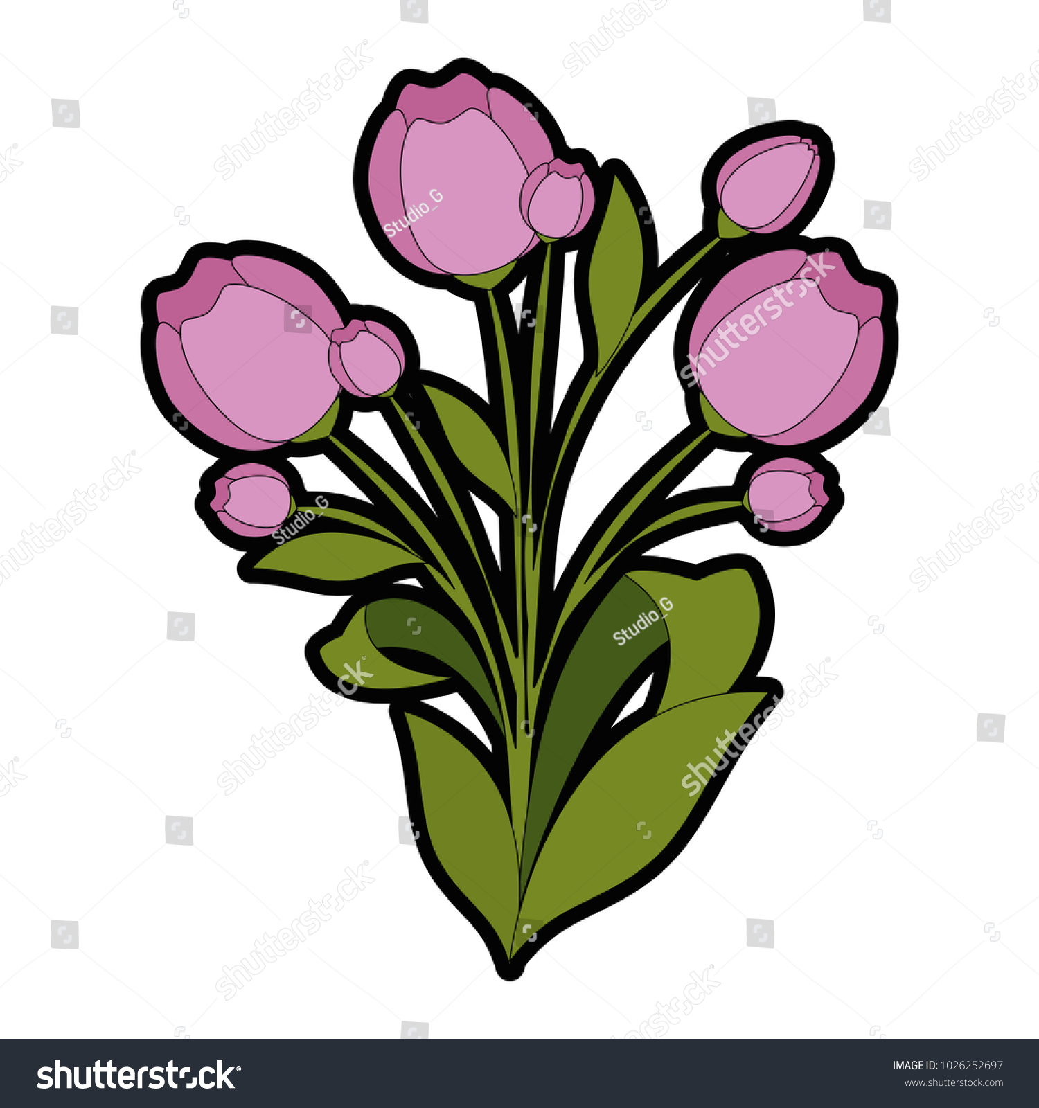 Detail Gambar Bunga Tulip Tanpa Warna Nomer 52