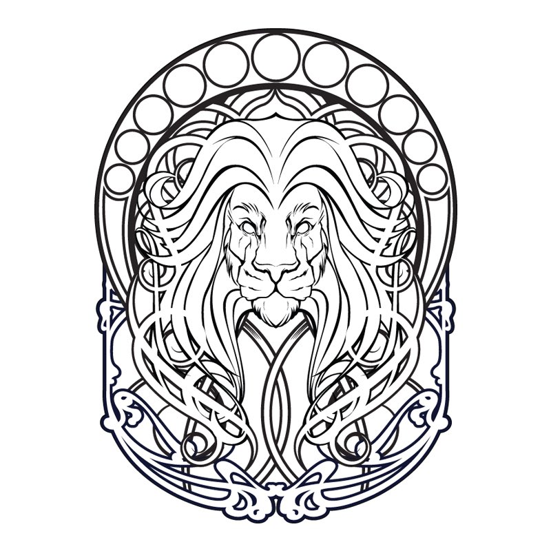 Detail Art Nouveau Zodiac Signs Nomer 5