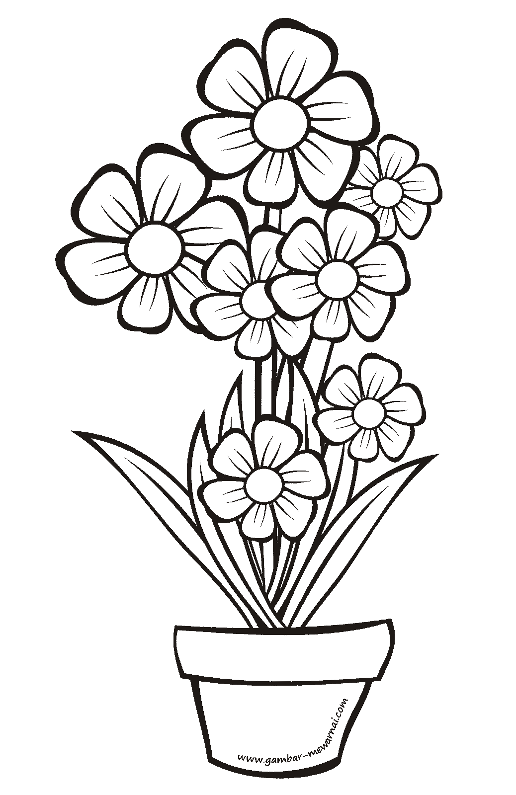 Detail Gambar Bunga Yang Mau Diwarnai Nomer 4