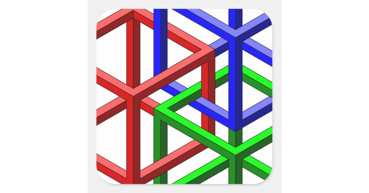 Detail 3d Illusion Cube Nomer 17