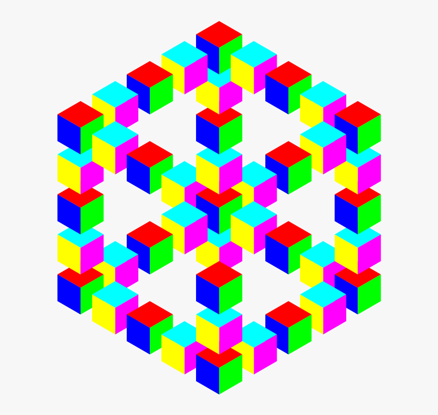 Detail 3d Illusion Cube Nomer 3