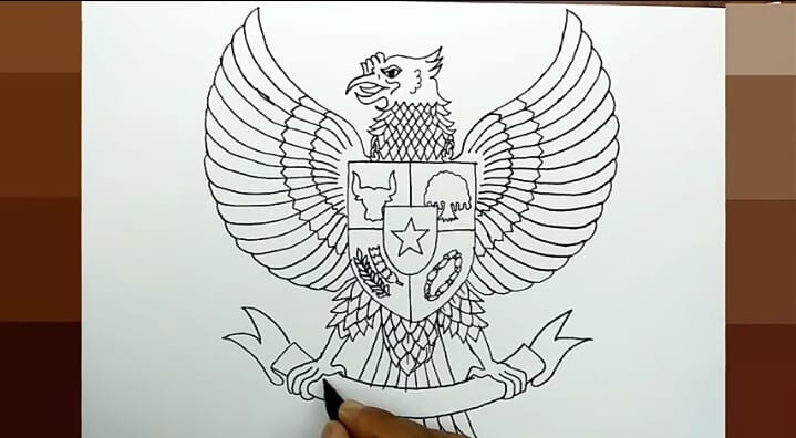 Detail Gambar Burung Garuda Sketsa Nomer 13