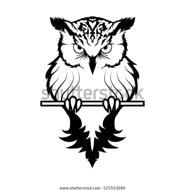 Detail Gambar Burung Hantu Hitam Putih Gambar Burung Hantu Logo Nomer 16