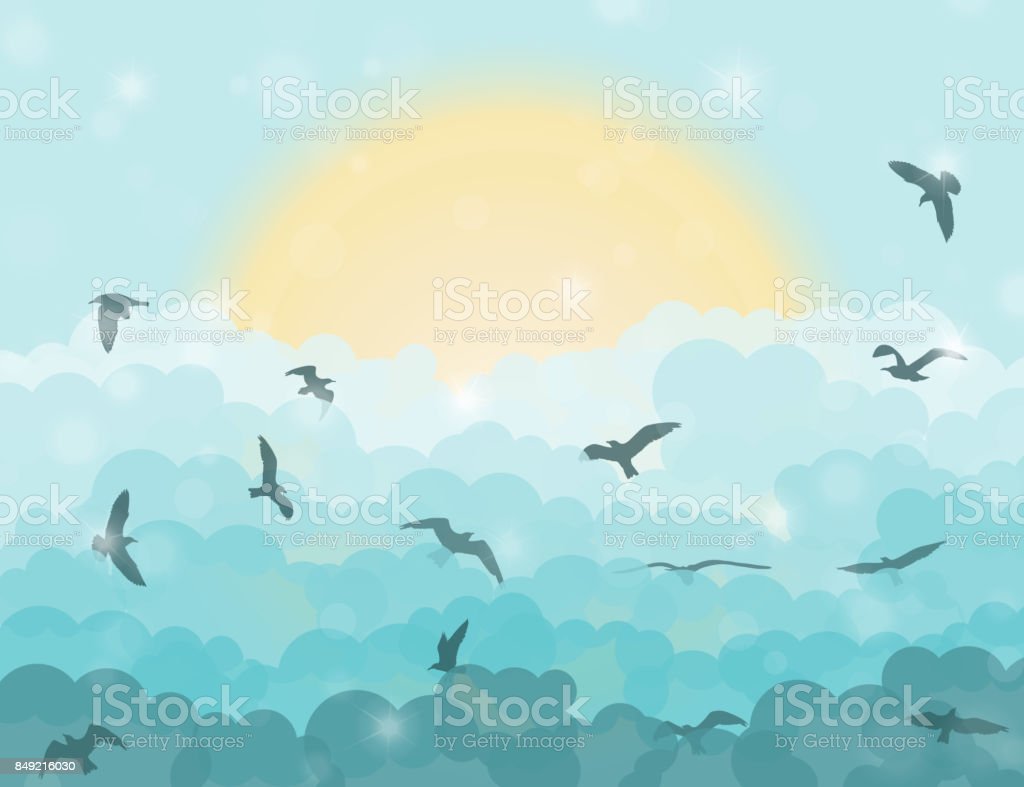 Detail Gambar Burung Terbang Di Awan Nomer 11