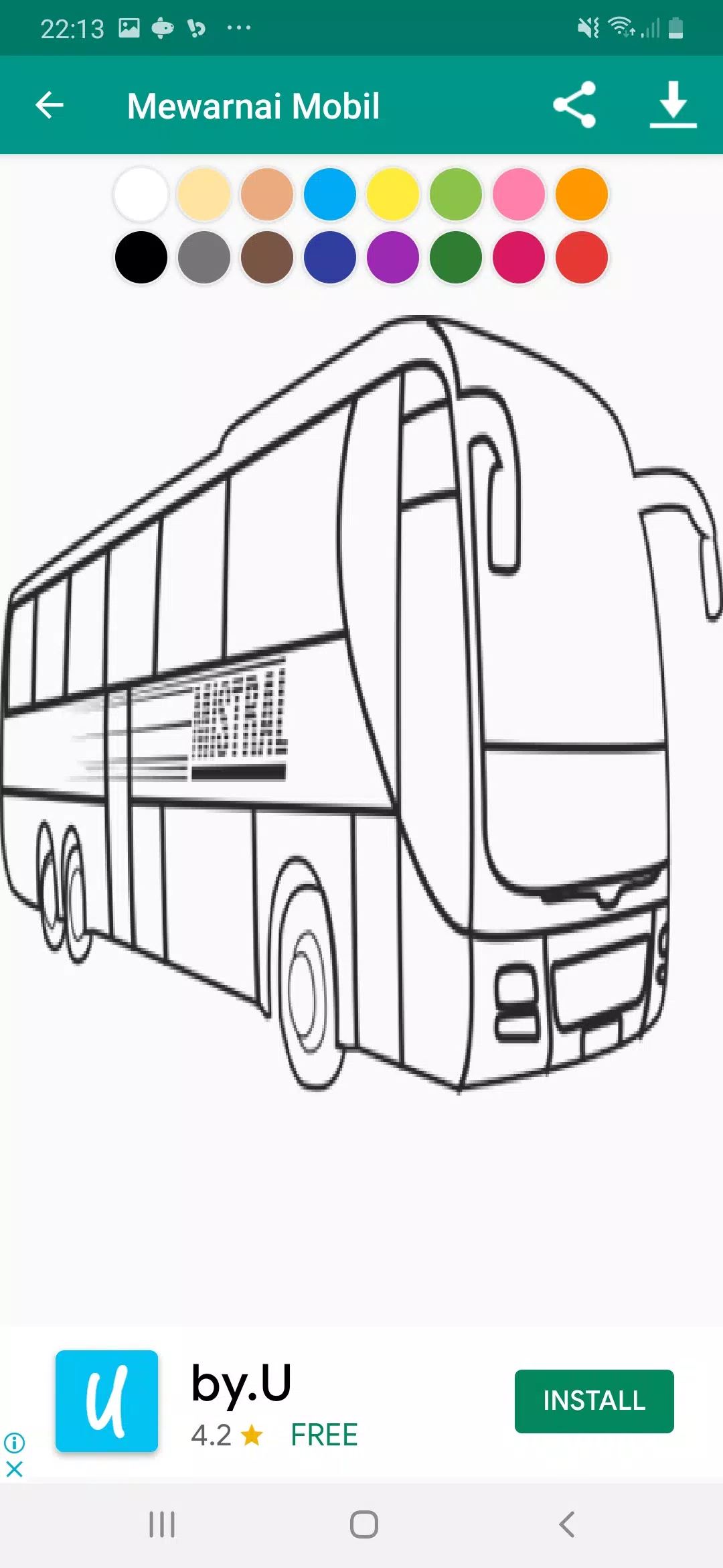 Detail Gambar Bus Mewarnai Nomer 30