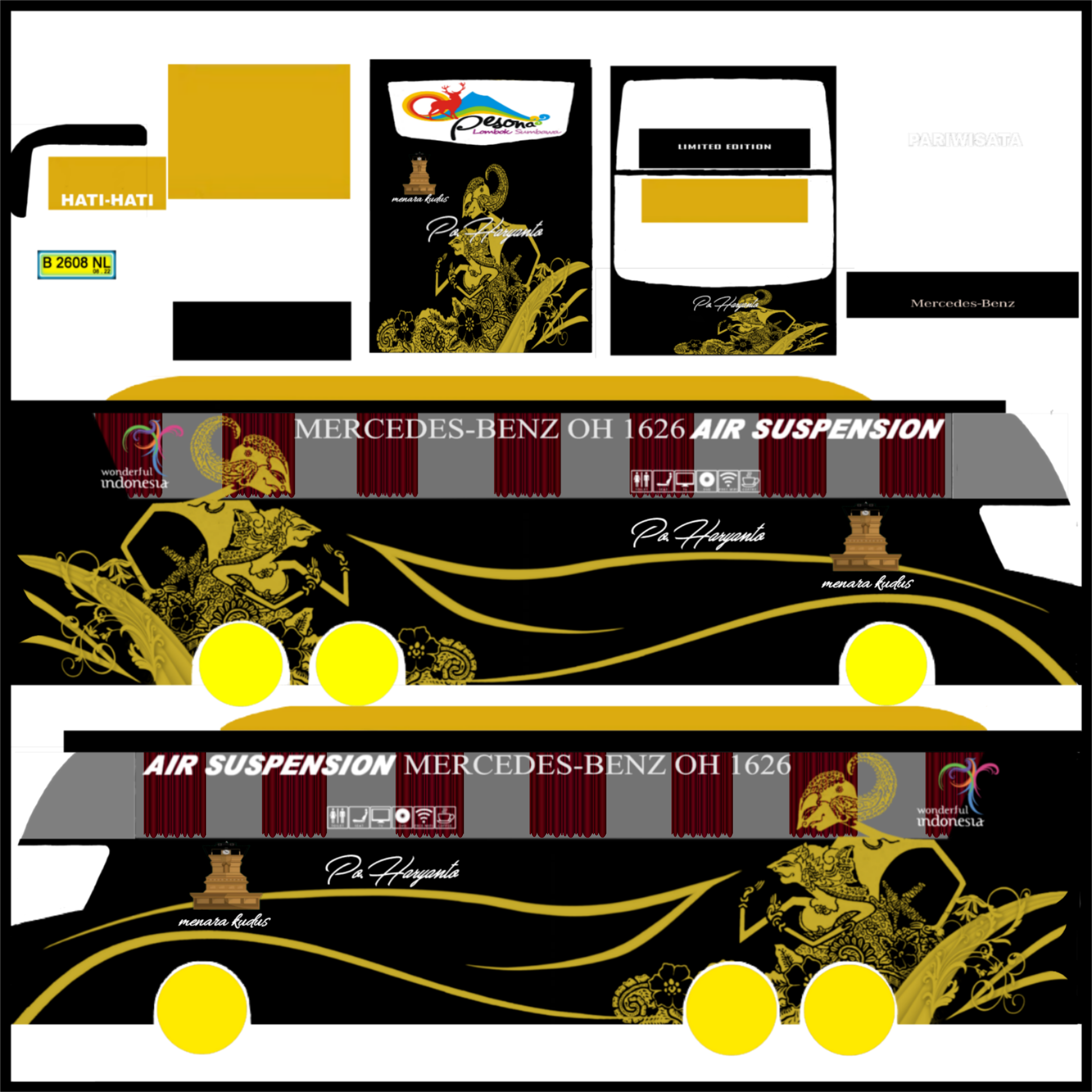 Detail Gambar Bus Po Haryanto Limited Edition Nomer 18